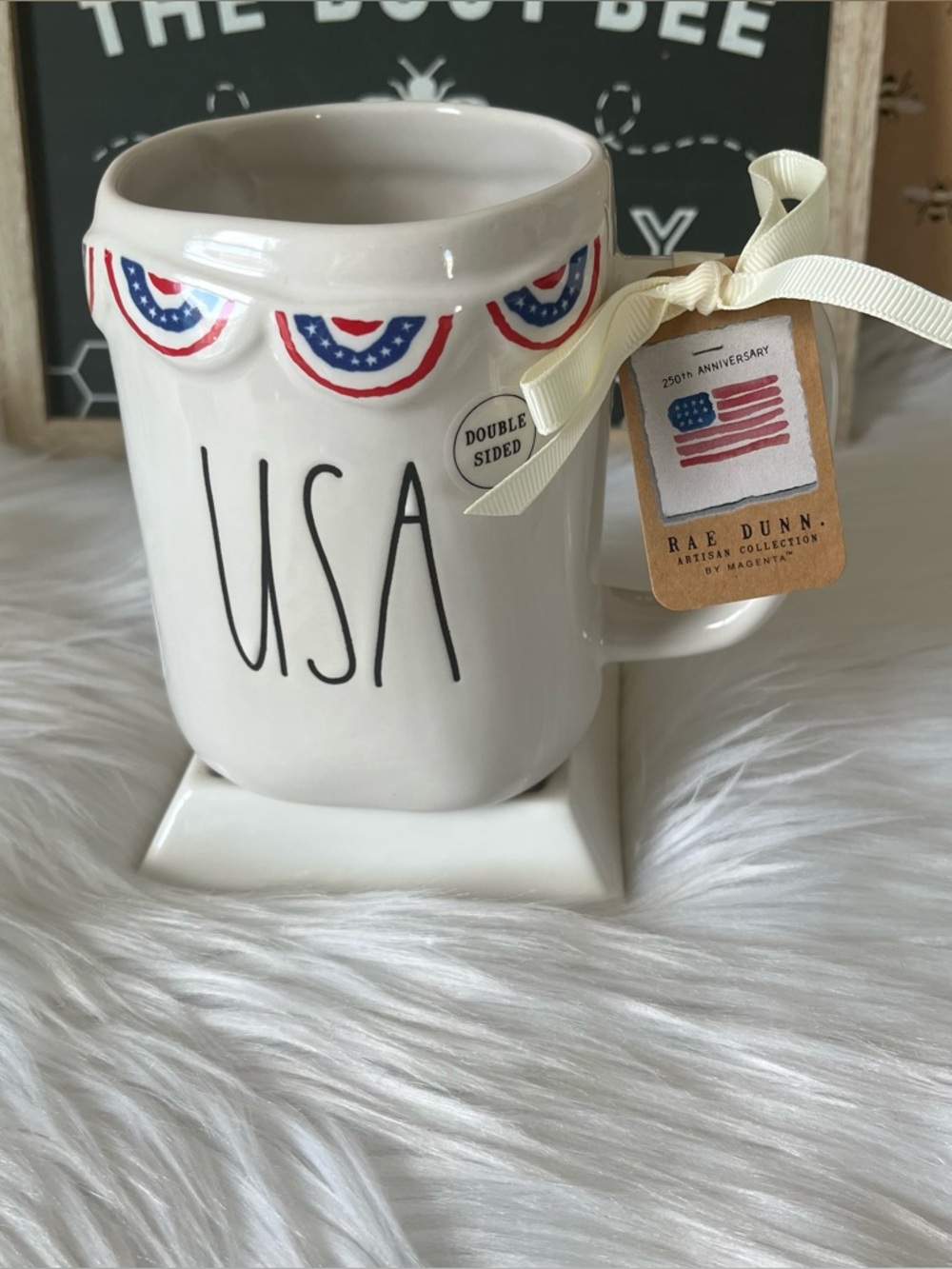 Rae Dunn July 4th 2026 Patriotic 250th Anniversary USA Double Side Mug